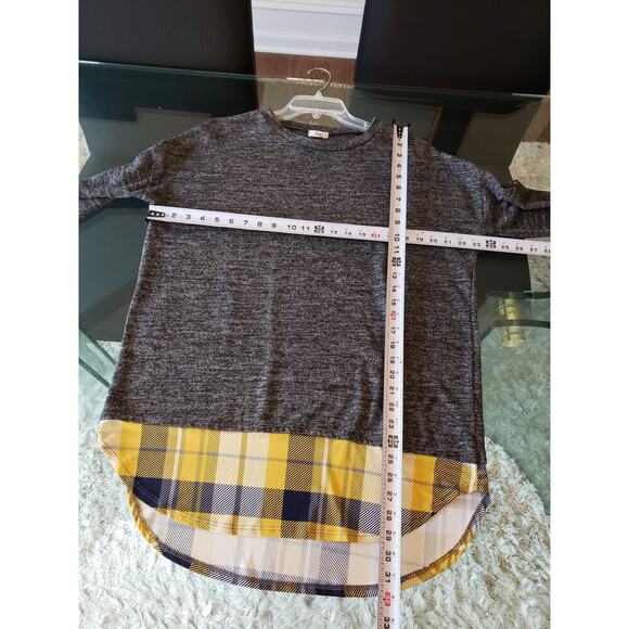 Egy Twofer Sweater Women's Medium Gray Trim Tatran Drop Shoulder Pullover - Picture 6 of 11